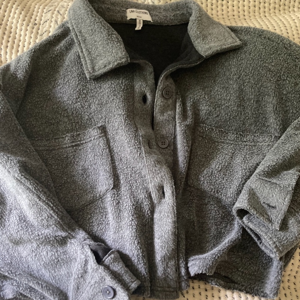 LNA Kasper Cropped Sherpa Jacket - Picture 3 of 4